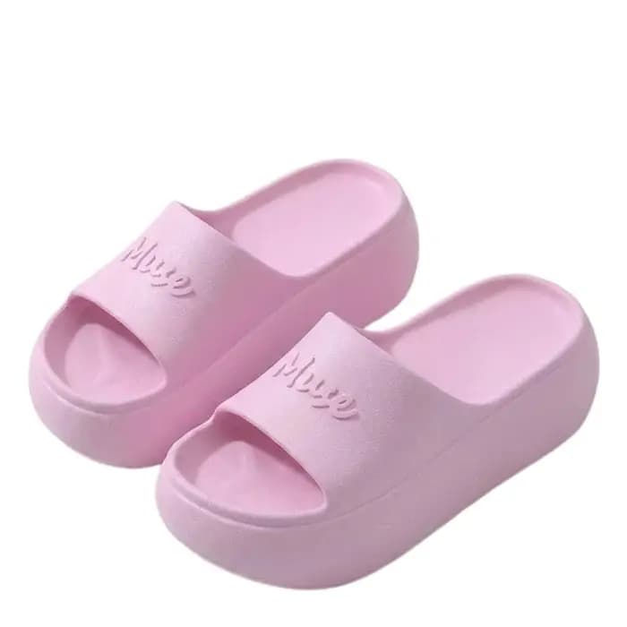 Pantoufles de salle de bain pour femme à semelle épaisse 6cm en EVA rehaussantes antidérapantes confortables pour la maison et la plage