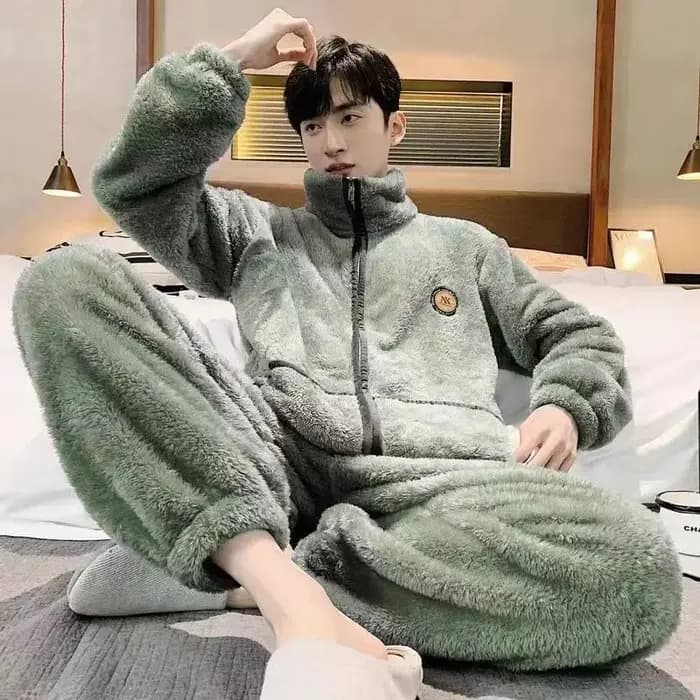 Ensemble pyjama en peluche polaire pour hommes