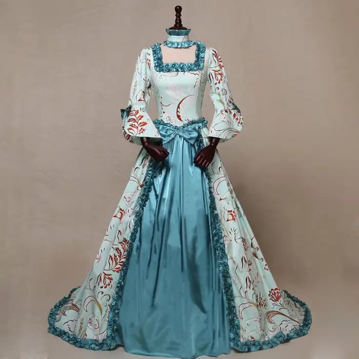 Robe de reine victorienne médiévale pour femmes, robe de bal gothique, Costume de Cosplay de fête fa