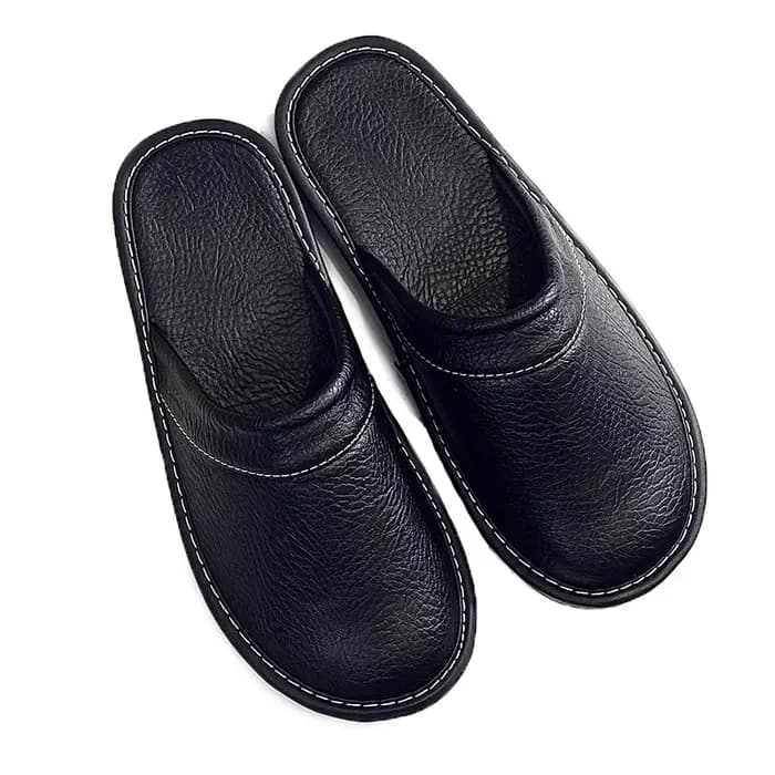Pantoufles en Cuir Solide pour Homme