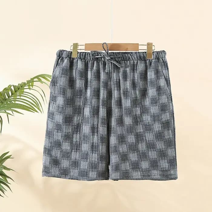 100% coton pyjamas pantalons pour hommes mode Plaid vêtements de nuit pour enfants homme Shorts de couchage décontracté