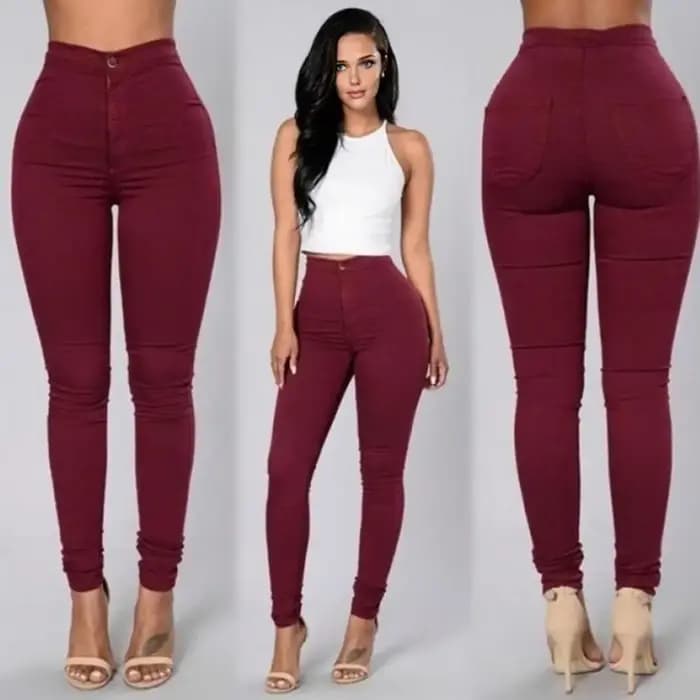 Pantalon en mélange de coton pour femme
