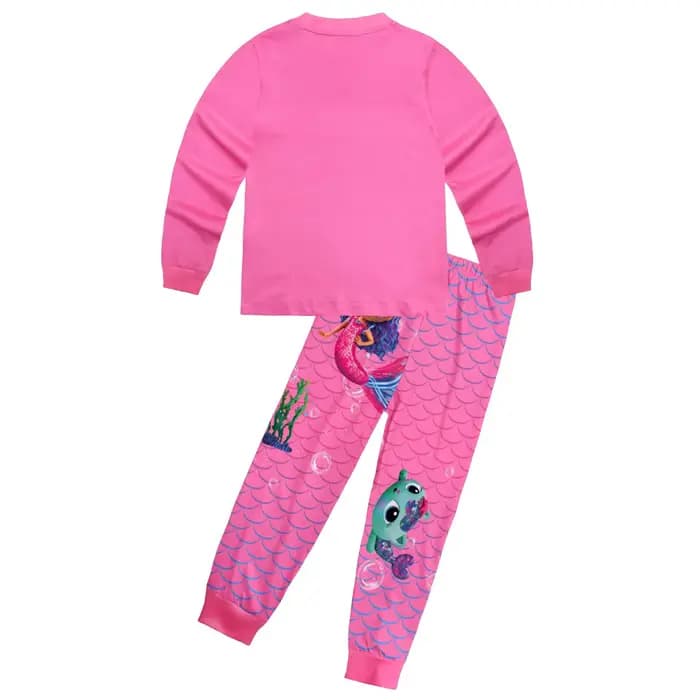 2025Gabby DollHouse filles vêtements dessin animé imprimé pyjamas mignon sirène Gabby's t-shirt pantalon ensemble