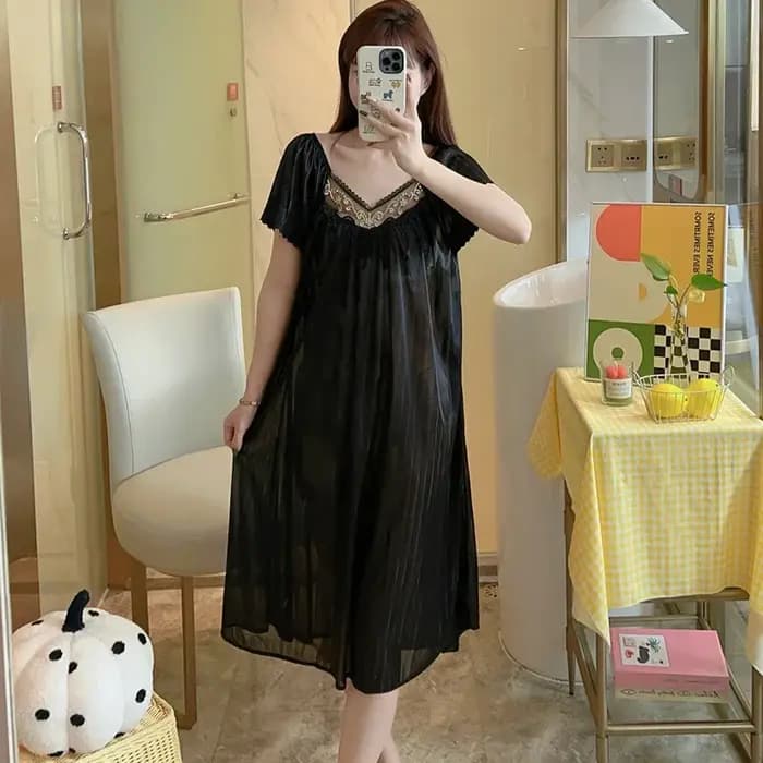 Slip robe de nuit femmes à manches courtes vêtements