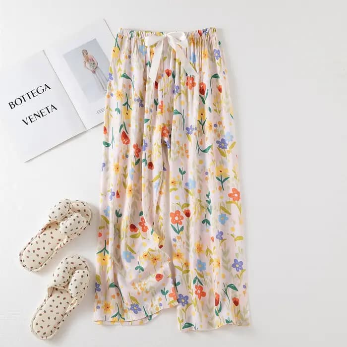 Short de pyjama d'été imprimé floral pour femme