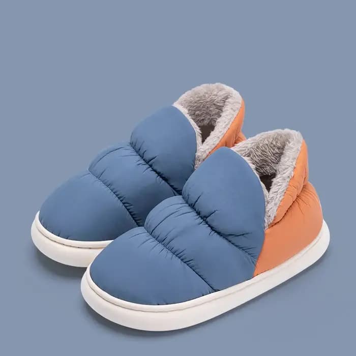 Pantoufles d'hiver en tissu imperméable pour hommes et femmes