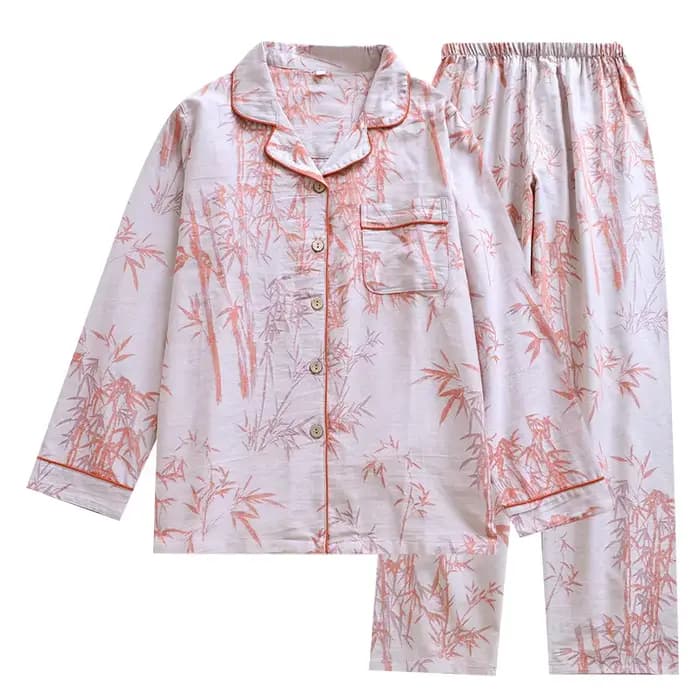 Pyjama en fil de coton peigné monocouche haute densité pour femmes