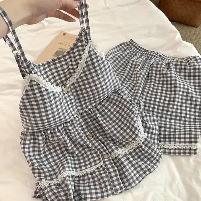 Pyjama à bretelles pour femme