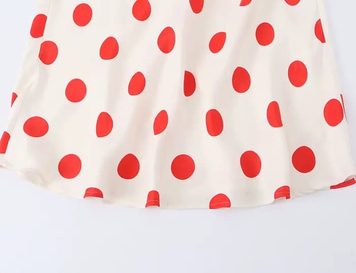 Robe longue à pois pour femme
