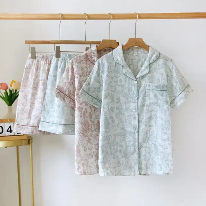 Pyjama Respirant en Gaze Double Couche