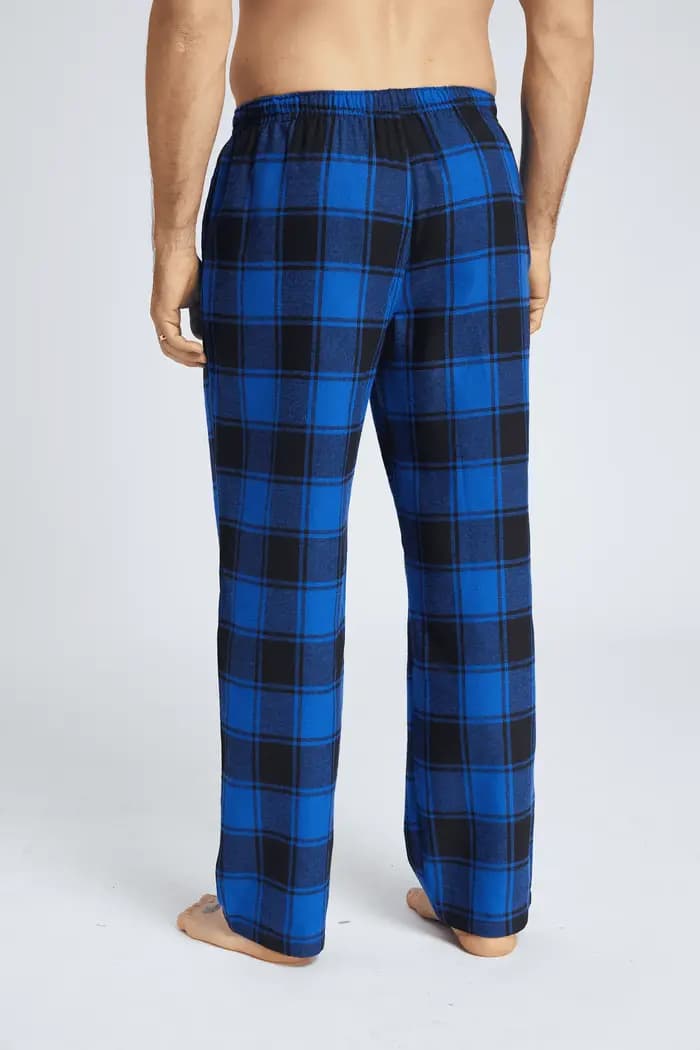 3 pièces ensemble pantalon de pyjama pour hommes flanelle coton Plaid vêtements de nuit et pantalons de salon maison PJ