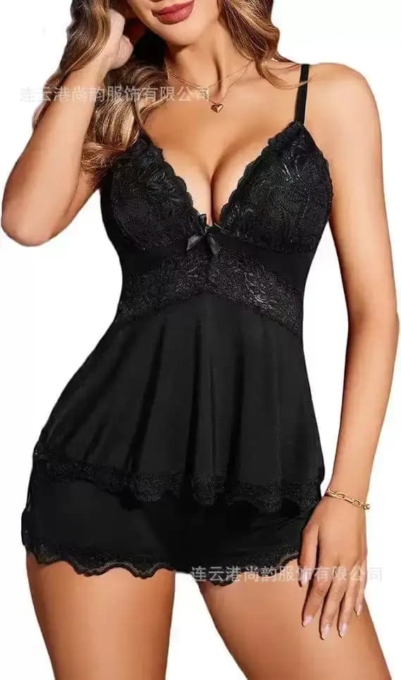 Ensemble pyjama léopard Sexy pour femmes, haut sans manches et short en dentelle, vêtements de nuit