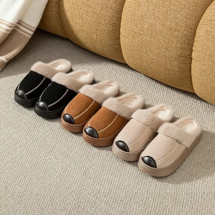 Mode femmes pantoufles hiver doux semelle épaisse intérieur et extérieur chaleur confort respirant antidérapant décontracté Couple maison chaussures
