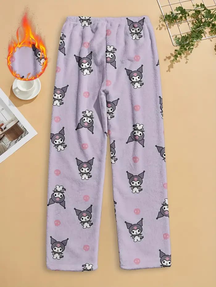 Pantalon de pyjama pour femme avec motifs de dessins animés mignons