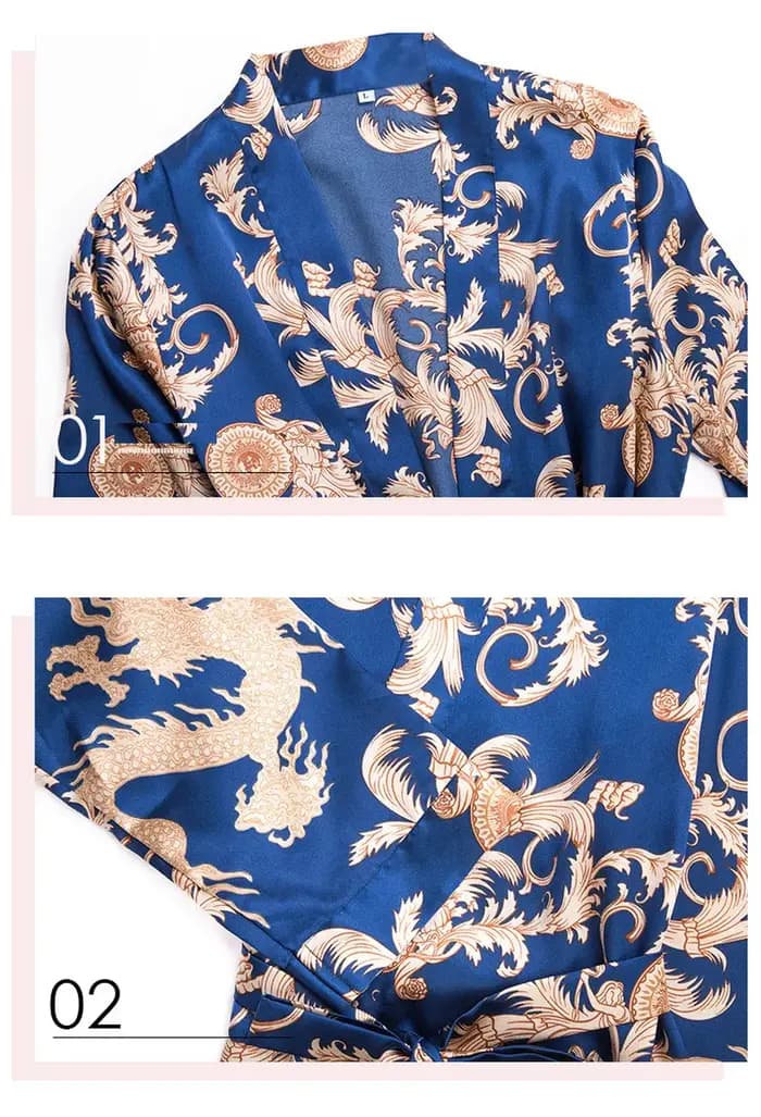 Ensemble pyjama de luxe en Satin de soie royale