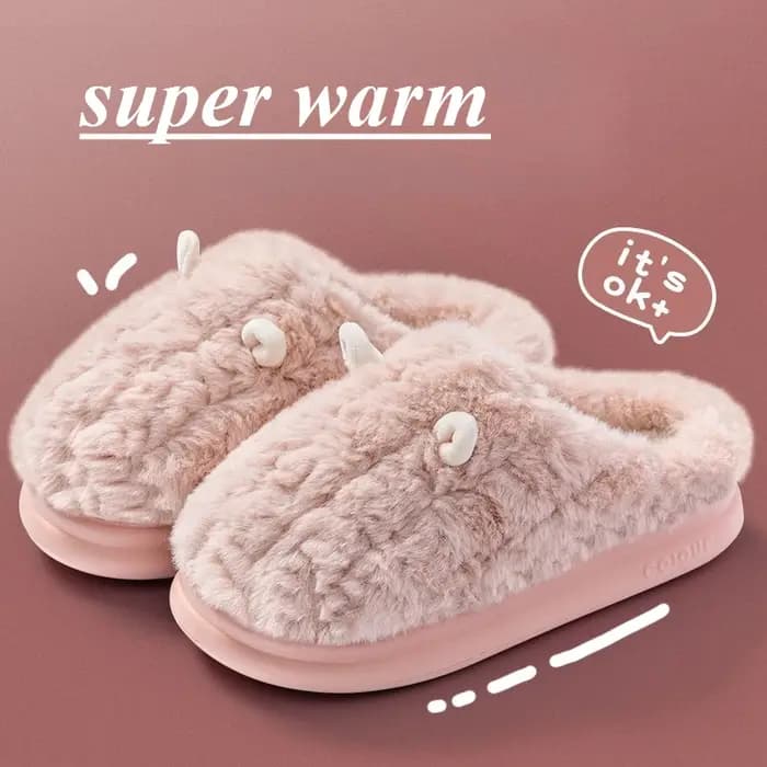 Pantoufles en coton pour femmes automne et hiver 2025