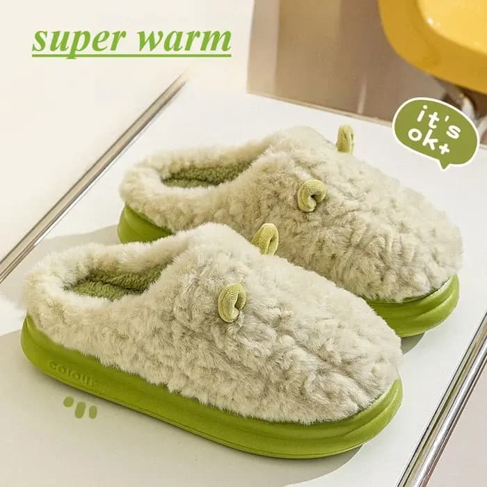 Pantoufles en coton pour femmes automne et hiver 2025