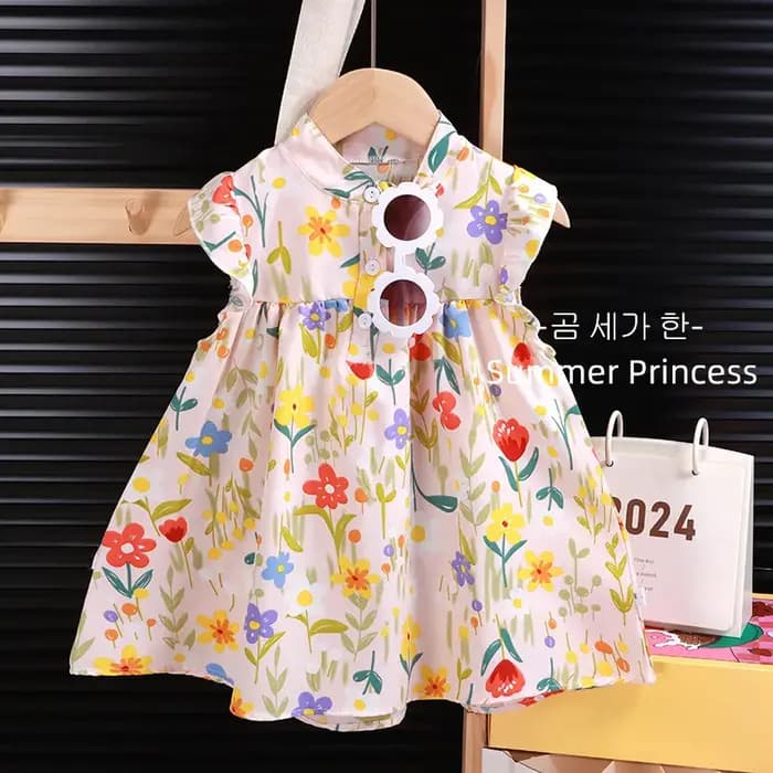 Robe d'été 2026 pour filles à motif floral