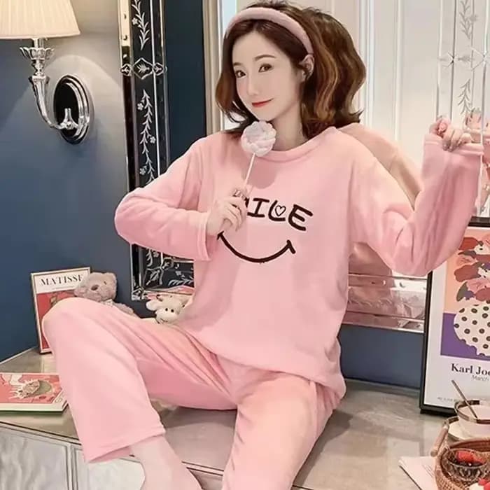 Pyjama en Velours à Manches sulfpour Femmes