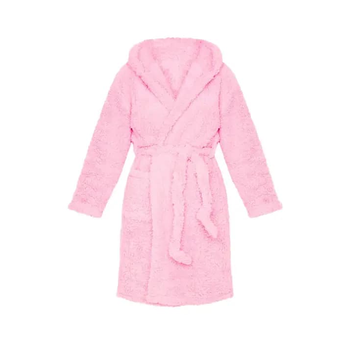 Hiver chaud Robes décontractées femme oreille à capuche peignoir en peluche Robe col en V à manches longues châle Kimono chaud Robes de bain manteau