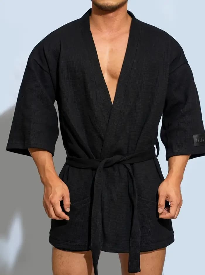 Peignoir pour hommes mode basique Modal confortable 100% coton pyjama mâle décontracté maison Robes de bain