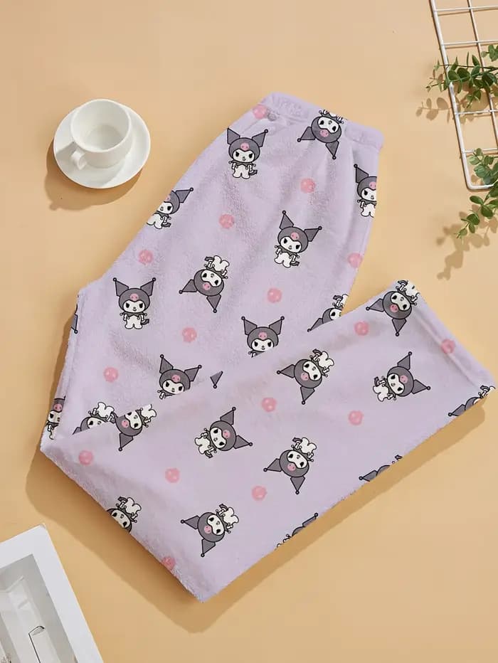 Pantalon de pyjama pour femme avec motifs de dessins animés mignons