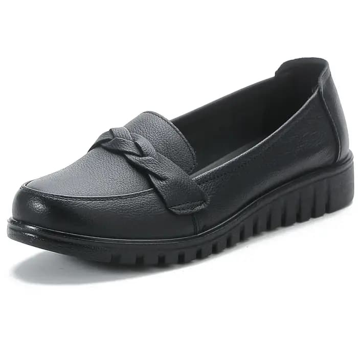 Chaussons en cuir décontractés et respirants pour maman