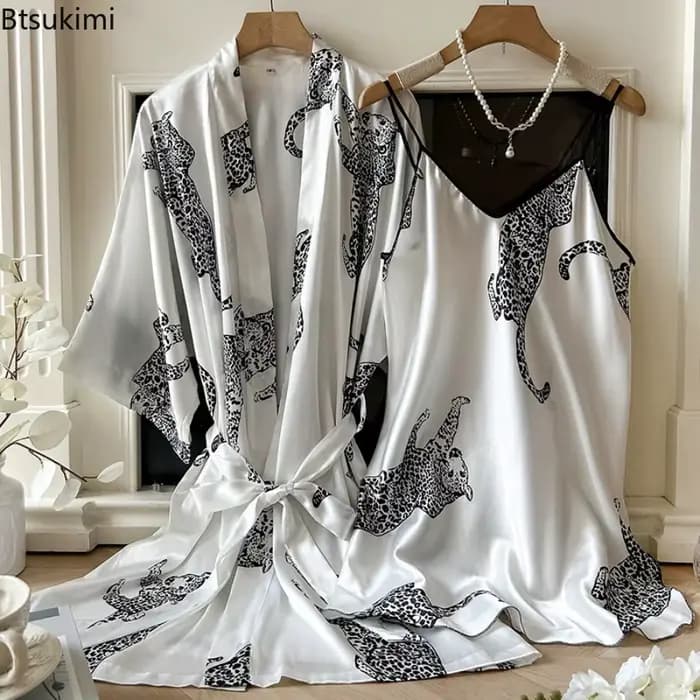 Ensemble de pyjama et robe de chambre pour femme 2026 – Imprimé