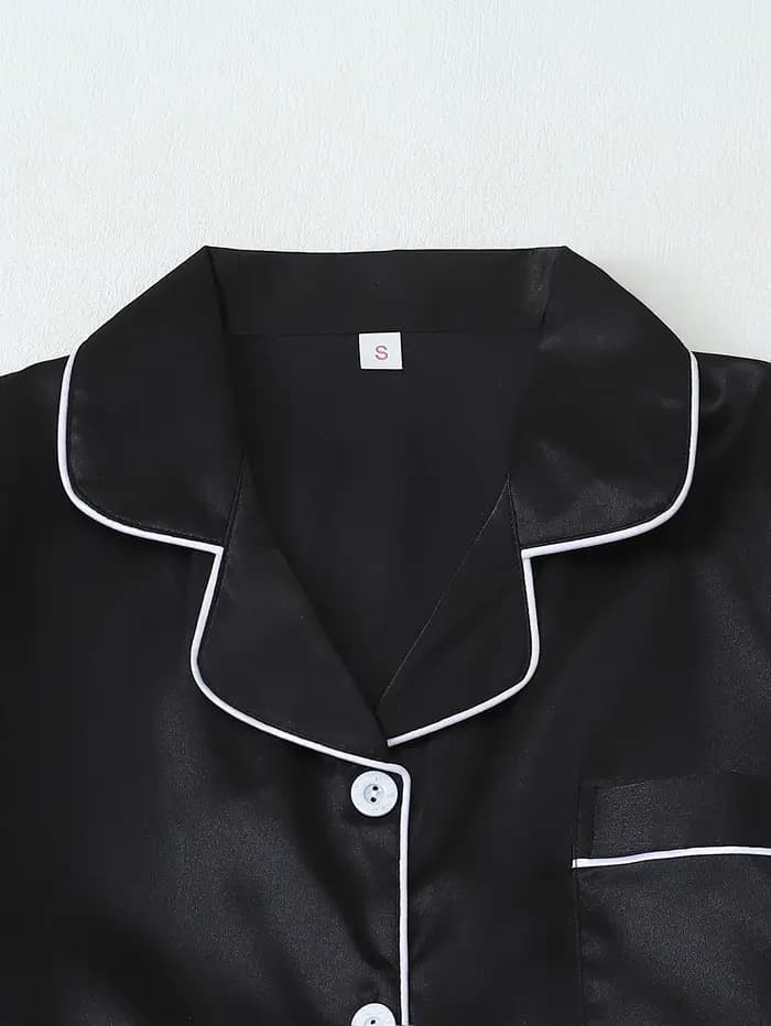 Ensemble de 2 pyjamas en satin uni