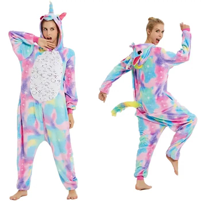 Kigurumi licorne une pièce pyjamas femmes hiver ensemble flanelle dessin animé Cosplay vêtements de