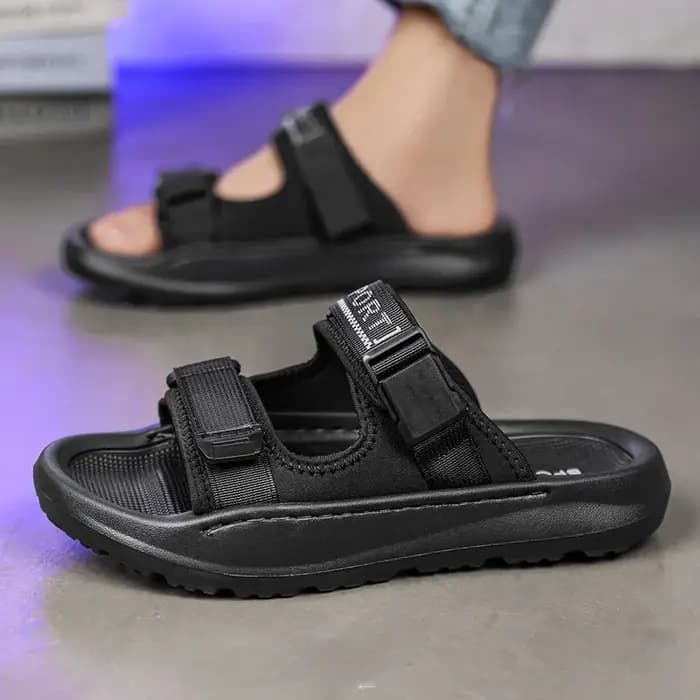 Nouveauté homme pantoufles léger marche demi-chaussures confortable hommes décontracté demi glisser antidérapant extérieur mâle Cool sandales