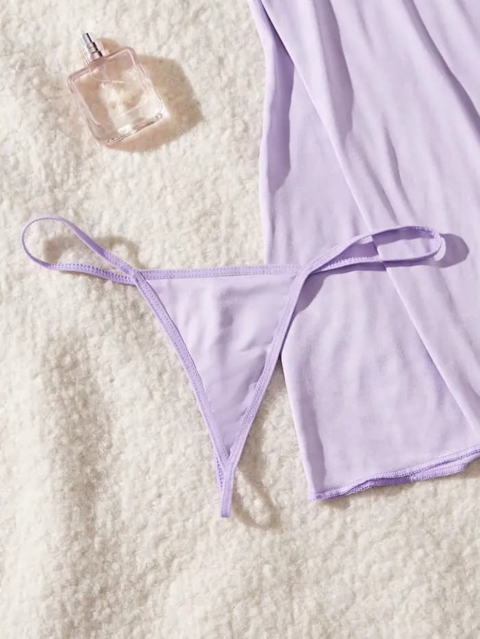 Chemise de nuit violet clair pour femmes