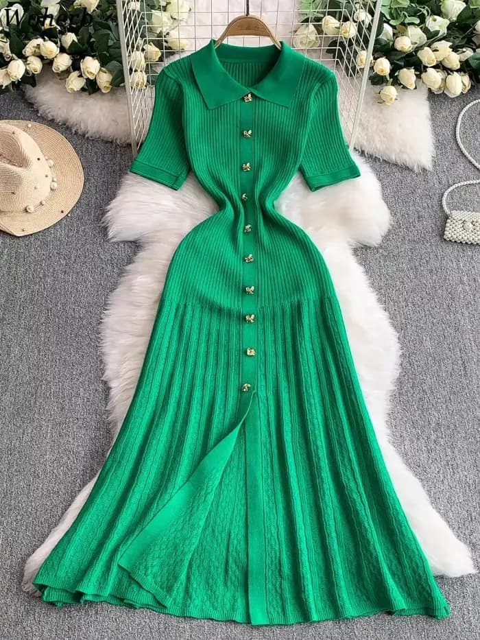 Robes De tempérament tricotées pour femmes