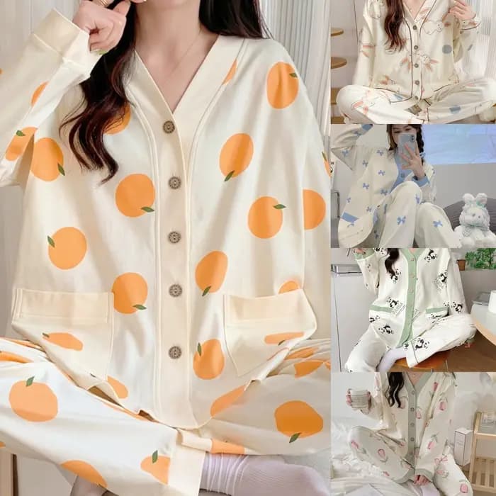 Pyjama d'Allaitement Mensuel en Coton, Vêtements de Maison, Printemps et Été, 2 Ensembles