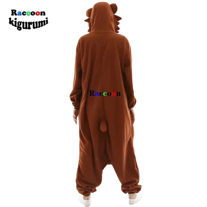 XXL (180-200 cm) ours pyjamas Anime marron adultes Onesies femmes fille Cosplay dessin animé Costume Animal hiver raton laveur Kigurumi