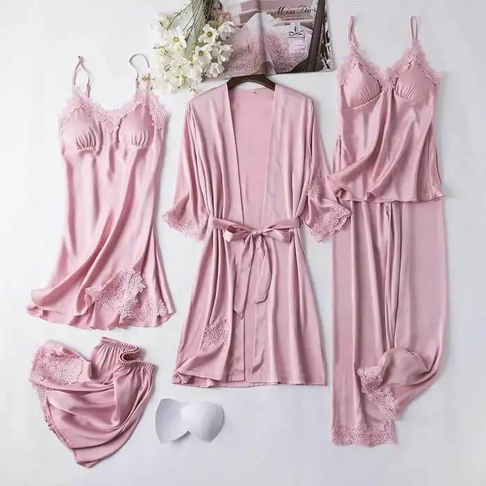 Ensemble de vêtements de nuit en Satin pour femmes