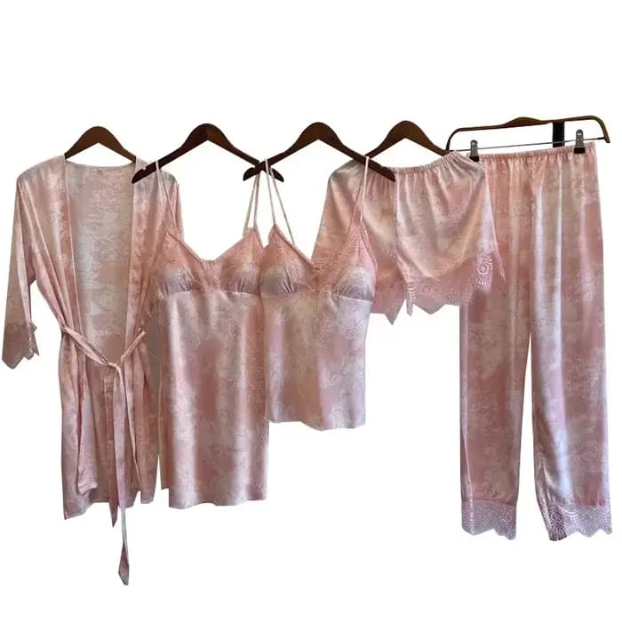 Pyjama en Satin Imprimé pour Femme