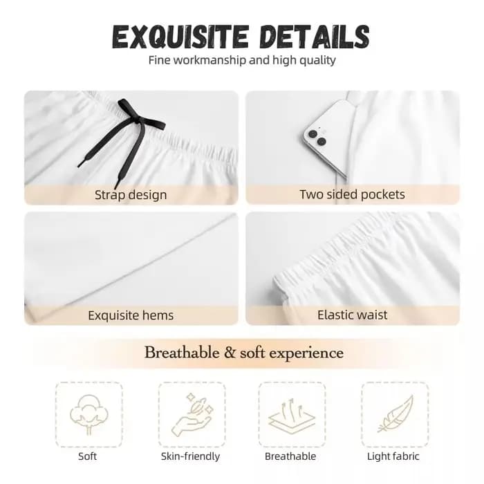 Pantalon de pyjama personnalisé John Pork pour femme, pantalon de détente, vêtements de nuit avec poches