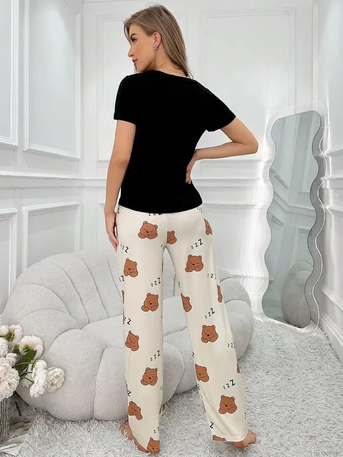 Ensemble 2 pièces de pyjama quatre saisons pour femmes