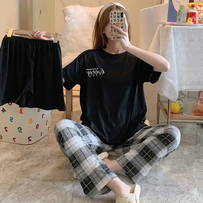 Ensemble de pyjamas d'été à manches courtes pour femmes
