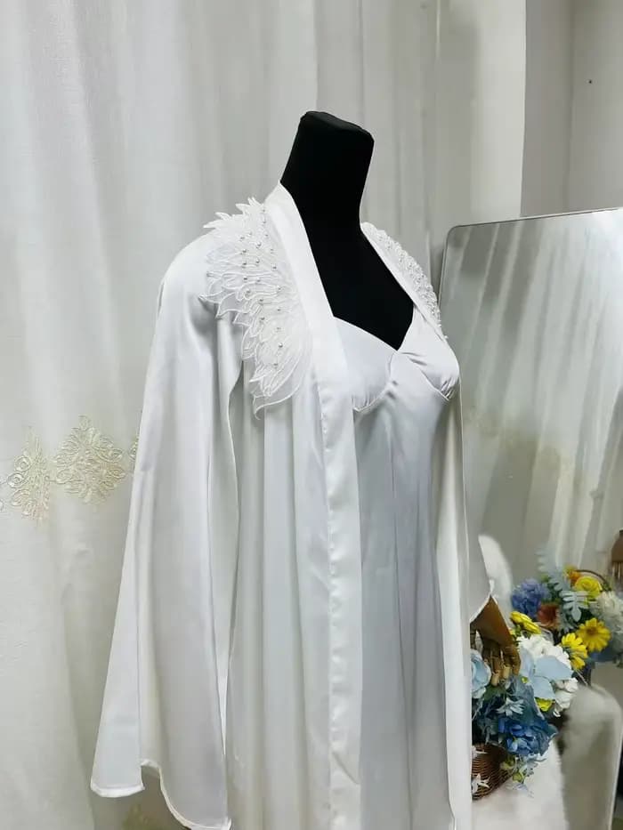 Ensemble de vêtements de détente pour femmes, robe décontractée et chemise à bretelles, broderie en