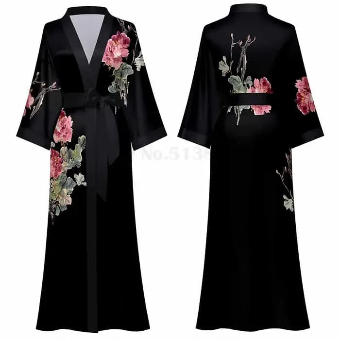 Printemps vêtements de nuit pour femmes longue Robe chemise