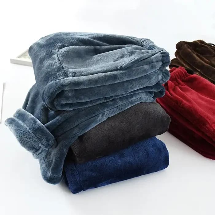 Smile Aadt-Pyjama Glutnel Épais pour Homme, Lieu d'Optique, Pantalon Maison, Grande Taille, Droit, FjBas, Automne, Hiver