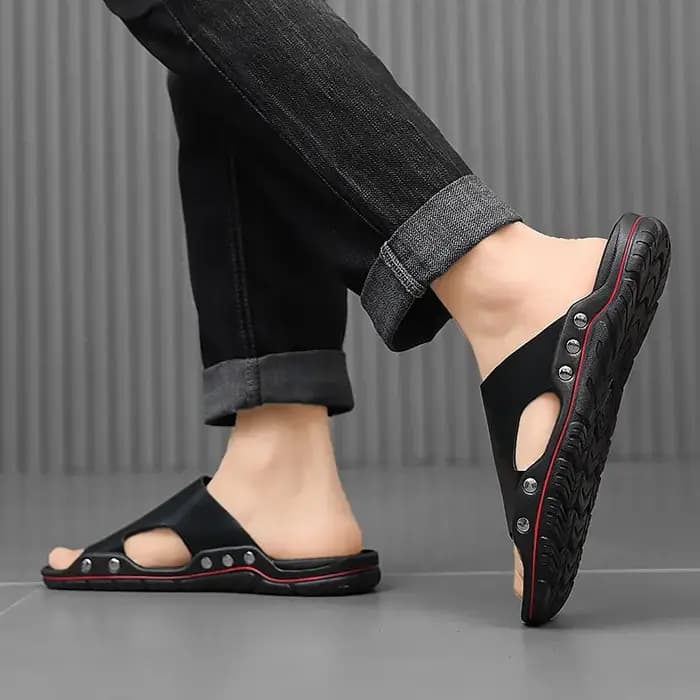 Pantoufles de luxe à enfiler pour hommes