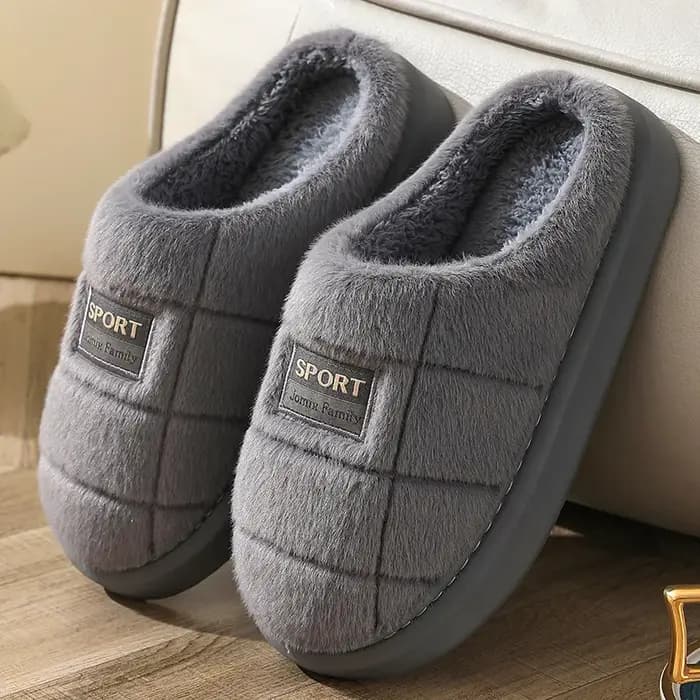 Pantoufles d'hiver larges pour hommes – Semelle épaisse avec confort nuage