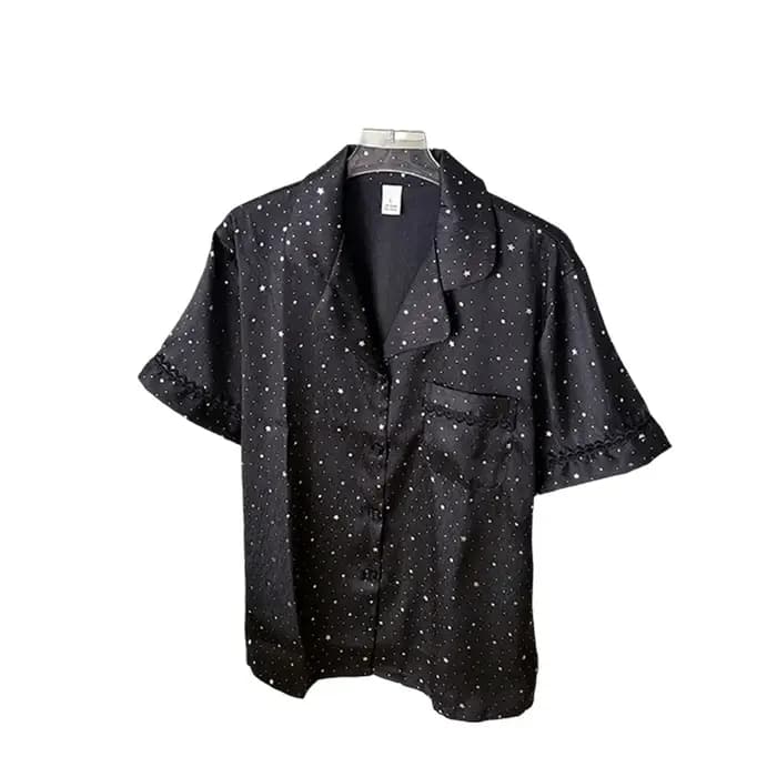 Pyjama scintillant à manches courtes 2026 pour femme