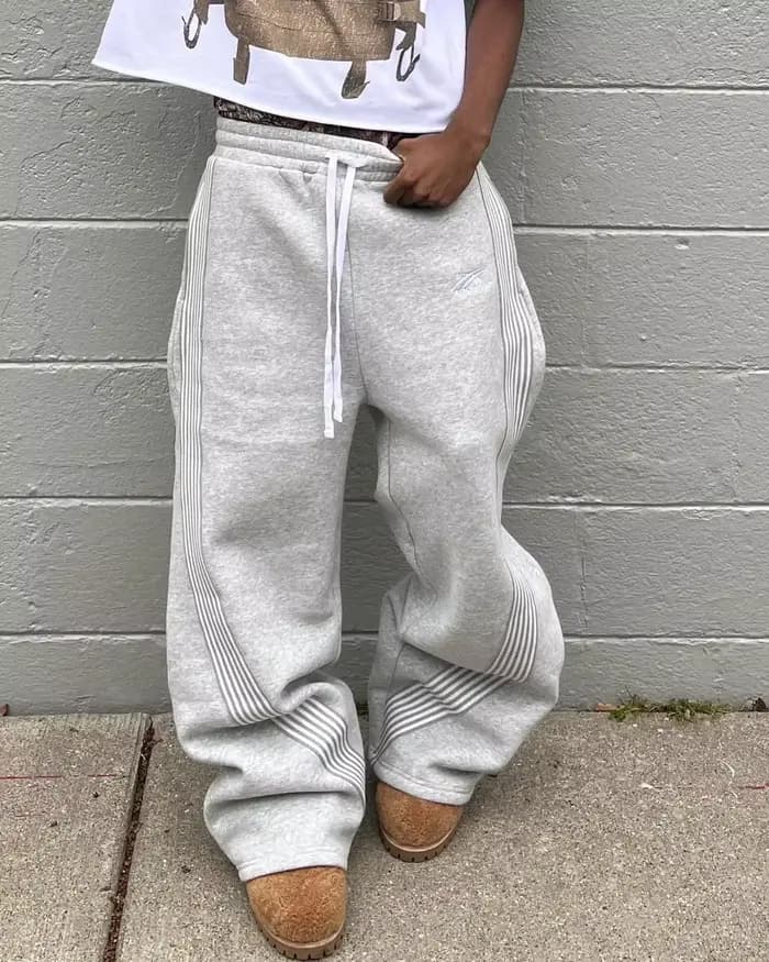 Pantalon ample à jambes droites pour hommes et femmes