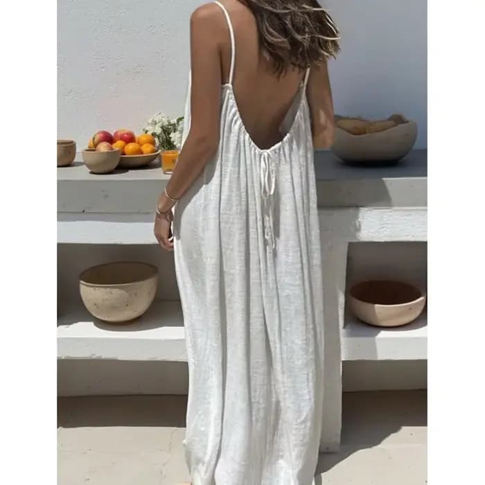 Nouvelle arrivée : Robe longue décontractée sans bretelles ni dos pour femme