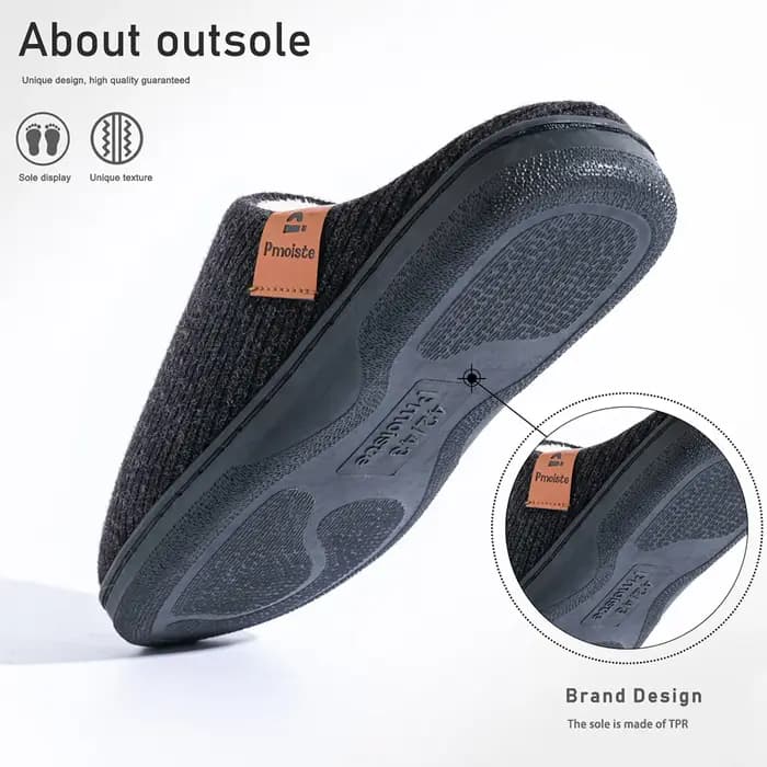 Pantoufles à coussin en mousse à mémoire de forme pour hommes