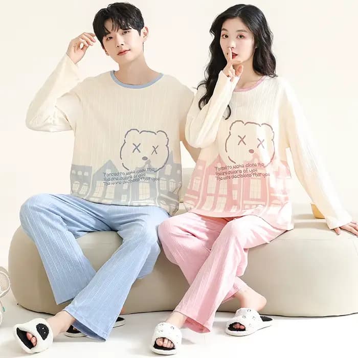 Ensemble de pyjama de dessin animé mignon pour femmes et hommes